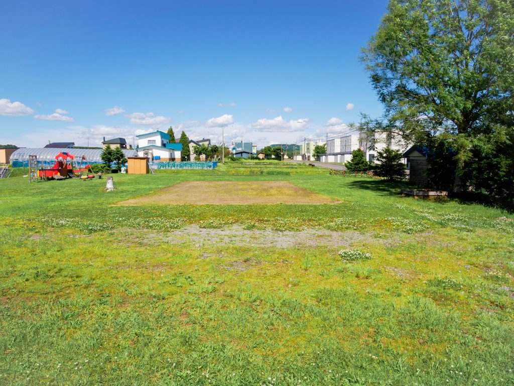 西端のマウンドから見たグラウンド